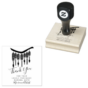 Tampons Encreurs Merci Logo Entreprise de Suspension Macrame