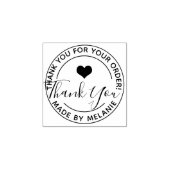 Tampons Encreurs Merci Logo personnalisé Élégant Script Cercle Text (Impression)