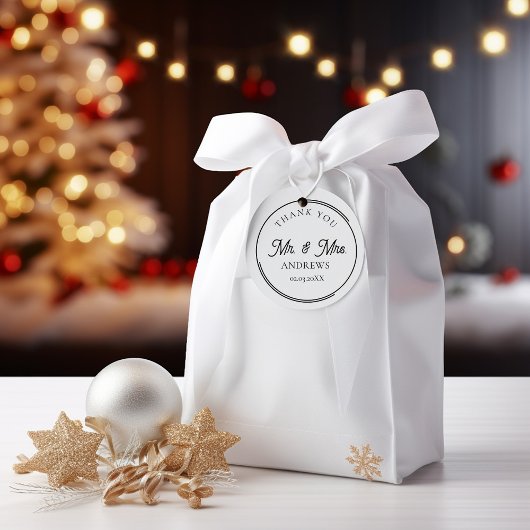 Tampons Encreurs Merci! M. et Mme Circle Wood Art Timbre