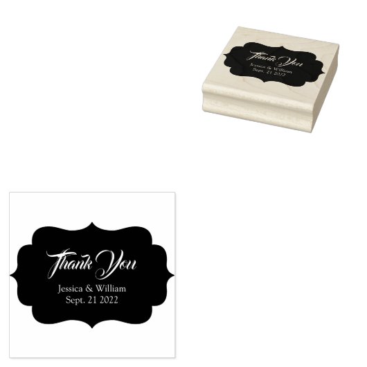 Tampons Encreurs Merci mariage personnalisé (Tamponné)