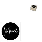 Tampons Encreurs Merci, Minimaliste, Fond noir, Co (Tamponné)