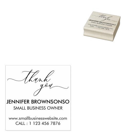 Tampons Encreurs Merci nom de petite entreprise (Tamponné)