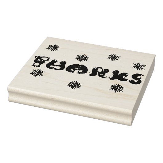 Tampons Encreurs Merci Penguin Pmoteurs Snowflakes Merci Stamp (Tampon)