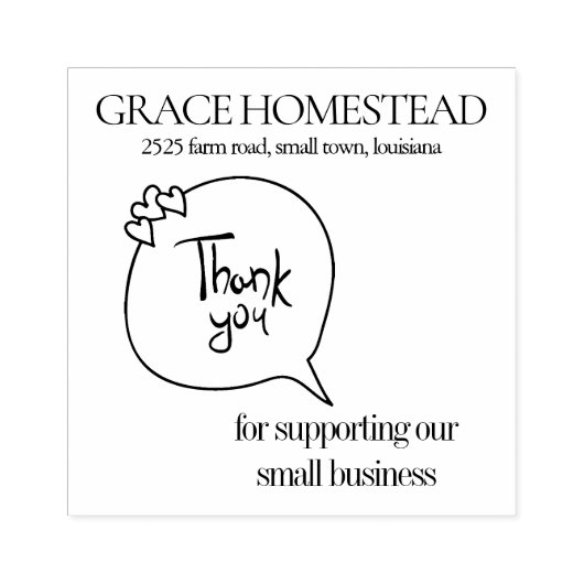 Tampons Encreurs Merci pour soutenir les petites entreprises Ajoute (Impression)