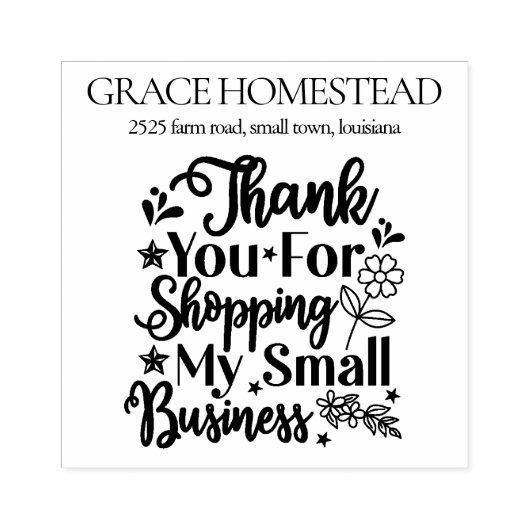 Tampons Encreurs Merci pour soutenir les petites entreprises Ajoute (Impression)