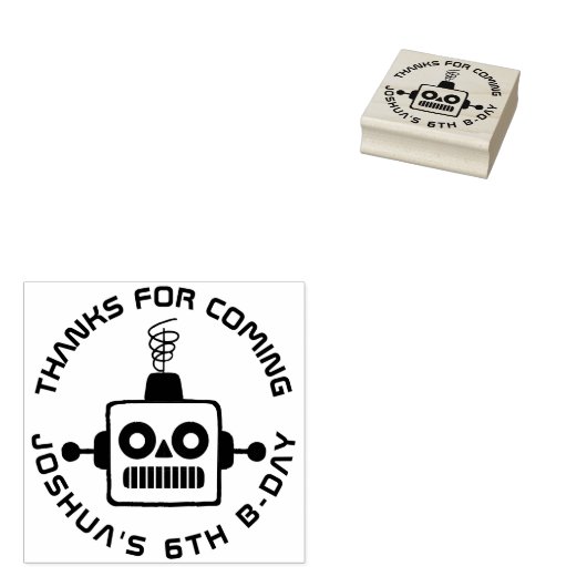 Tampons Encreurs Merci robotique pour jouets anciens (Tamponné)