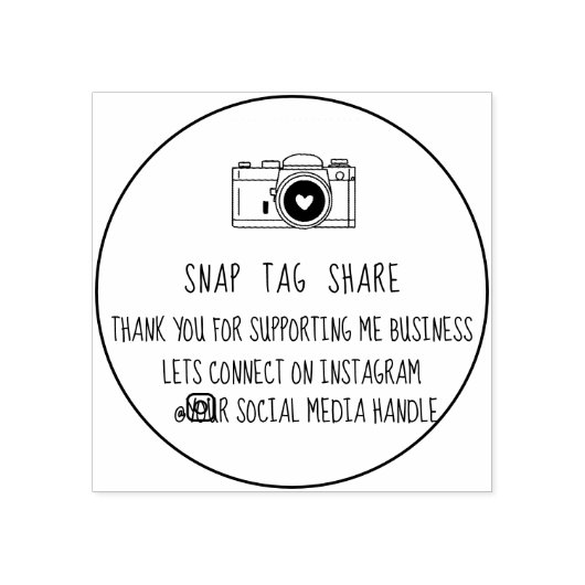 Tampons Encreurs Merci Snap Tag Share Social Media (Impression)