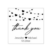 Tampons Encreurs merci stylé écriture coeur mariage (Impression)