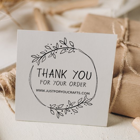 Tampons Encreurs Merci Vert Élégant Pour Votre Commande