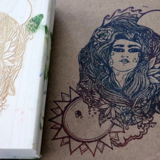 Tampons Encreurs Mère Terre la déesse mondiale du Tarot