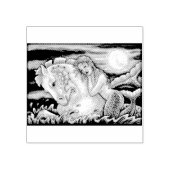 TAMPONS ENCREURS MERMAID SUR LE POMPIER EN CAOUTCHOUC D'IMAGINAIRE (Impression)