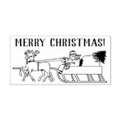 Tampons Encreurs Merry Christmas Reindeer Sleigh Ride Santa Claus (Impression)