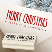 Tampons Encreurs Merry Christmas retro font custom name