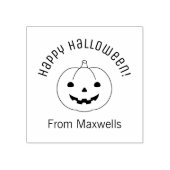 Tampons Encreurs Message d'arc Citrouille Halloween simple (Impression)