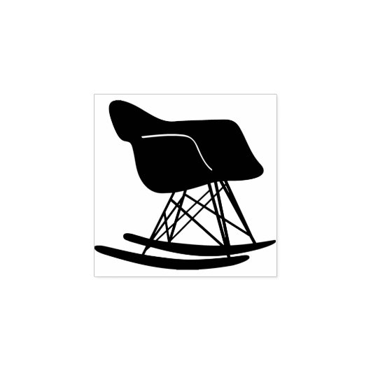 Tampons Encreurs Mi-Siècle moderne Eames Rocking Chaise Timbre (Impression)