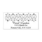 Tampons Encreurs Mid Century Modern Diamonds Starburburts Adresse (Impression)