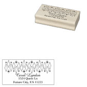 Tampons Encreurs Mid Century Modern Diamonds Starburburts Adresse (Tamponné)