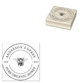 Tampons Encreurs Miel Rond Rustique de Rucher Familial (Tamponné)