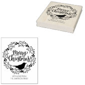 Tampons Encreurs Mignonne couronne d'oiseaux Joyeux Noël, Famille G (Tamponné)