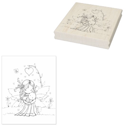 Tampons Encreurs Mignonne petite fée mère et bébé (Tamponné)