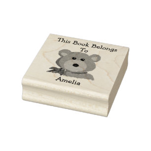 Tampons Encreurs Mignonne Teddy Bear Ce Livre Appartient