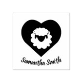 Tampons Encreurs Mignons mouton caricature avec coeur en Arrière -  (Impression)