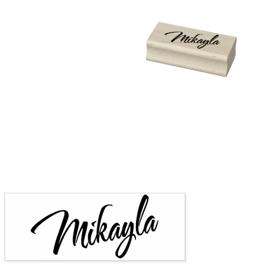 Tampons Encreurs Mikayla nom police de script décoratif cursive (Tamponné)