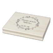 Tampons Encreurs Mini esthétique Élégant Logo Blanc Faite main (Tampon)