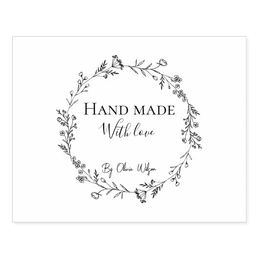 Tampons Encreurs Mini esthétique Élégant Logo Blanc Faite main (Impression)