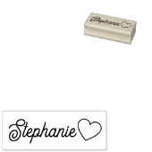 Tampons Encreurs Mini Moderne Cursive Nom Script Coeur (Tamponné)