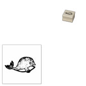 Tampons Encreurs Mini-tampon baleine, timbre d'été, marine (Tamponné)