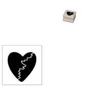 Tampons Encreurs Mini timbre caoutchouc coeur brisé (Tamponné)