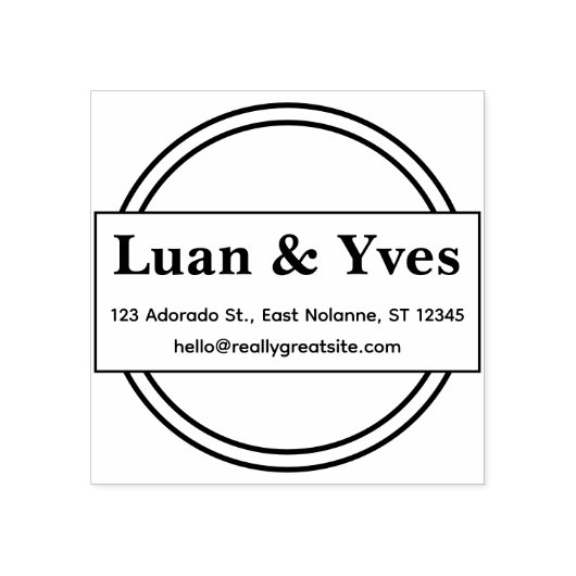 Tampons Encreurs Minimal Business Address Stamp – Clean Name Design (Impression)