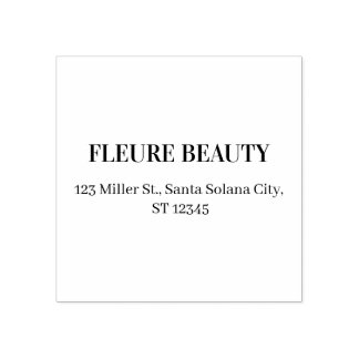 Tampons Encreurs Minimal Business Address Stamp with Company Name