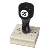 Tampons Encreurs Minimal Business Address Stamp with Name & Phone (Tampon)