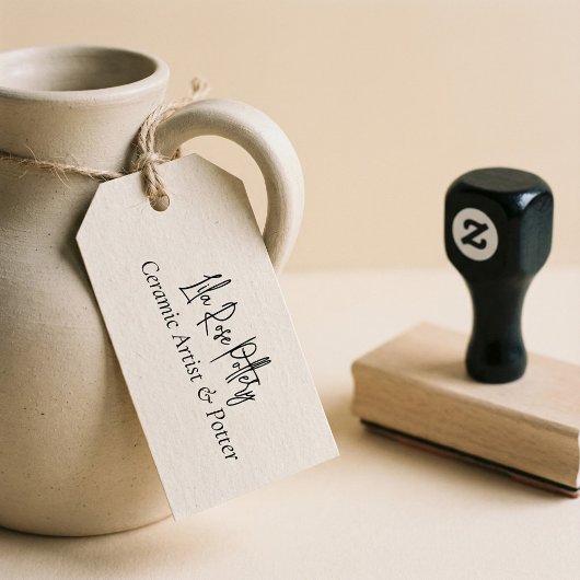 Tampons Encreurs Minimal Business Name Script Handwritten Logo