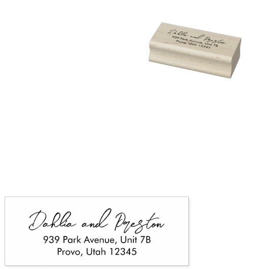 Tampons Encreurs Minimal moderne Mariage Adresse de retour (Tamponné)