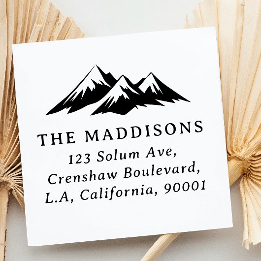 Tampons Encreurs Minimalist Mountain Silhouette Return Address