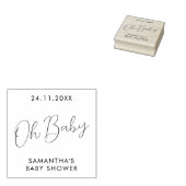 Tampons Encreurs Minimalist Script Oh Baby Shower (Tamponné)