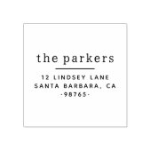 Tampons Encreurs Minimum Simple Serif Nom de famille et adresse de (Impression)