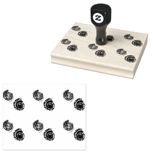 Tampons Encreurs Miniture de fossiles d'ammonite (Tamponné)