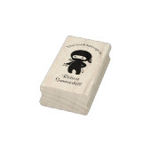 Tampons Encreurs Minuscule Ninja tenant la plaque d'immatriculation (Tampon)