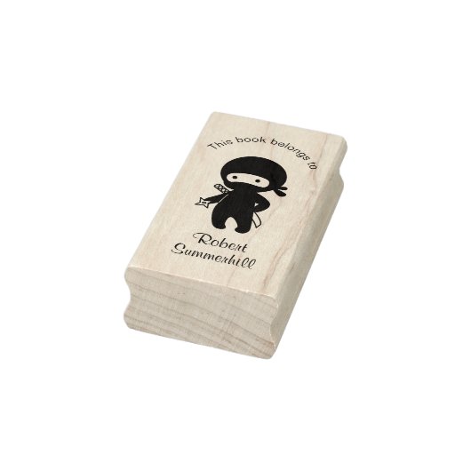 Tampons Encreurs Minuscule Ninja tenant la plaque d'immatriculation (Tampon)