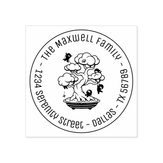 Tampons Encreurs Minusy Ninjas dans Bonsai Tree Adresse familiale R (Impression)