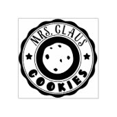 Tampons Encreurs Mme Claus Cookies Timbre en caoutchouc (Impression)