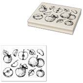 Tampons Encreurs Modèle de fruit Apple dessiné à la main (Tamponné)