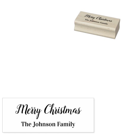 Tampons Encreurs Modèle de nom de script cursif Joyeux Noël (Tamponné)