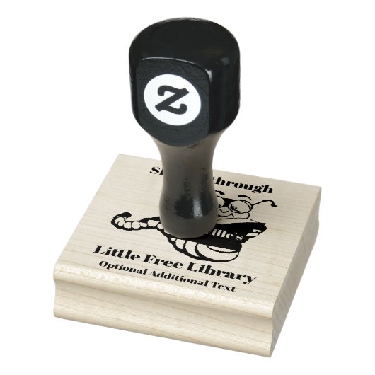 Tampons Encreurs Modèle de ver de livre Timbre en bois (Tampon)