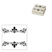 Tampons Encreurs modèle mettre votre nom fleurs décoratives bordure (Tamponné)