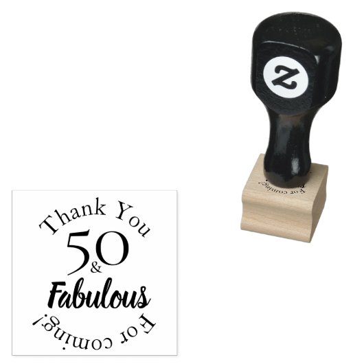 Tampons Encreurs Modern 50 & Fabulous Favour Message Design (Tamponné)